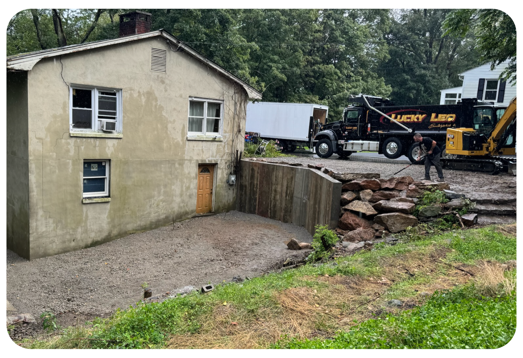 Excavation and retaining wall – Marie B.